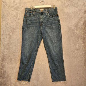 Madewell Jeans women 36x27.5 raw hem high rise mom straight citychic retro comfy